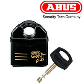 ABUS 南京錠 Granit 37RK/80 プラスシリンダー式 キー2本付【アバス 南京錠 グラニット シャックルガードタイプ】【耐ピッキング 特殊キー】