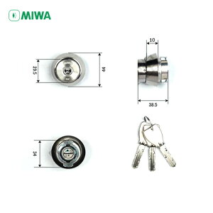 MIWA PR DA(LA).CY ����58-65mm ST �V���o�[�F �L�[3�{�t LA�^�C�v�p PR�V�����_�[�y���a���b�N �~�� �����e�i���X���i�z