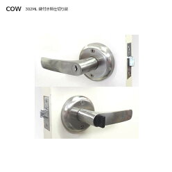 楽天市場 ドアのタイプから探す７ 建物室内 レバーハンドル錠 把手 万能取替えタイプ Cow 302 レバーハンドル錠 The Kagi堂