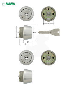 �y4/10 01:59�� �S�iP10�{�z[2���b�N�Z�b�g] MIWA PR TE24.CY ����28-36mm ST �V���o�[�F �L�[6�{�t LSP�^�C�v�p PR�V�����_�[ 2����L�[�y���a���b�N �~�� �����e�i���X���i�z