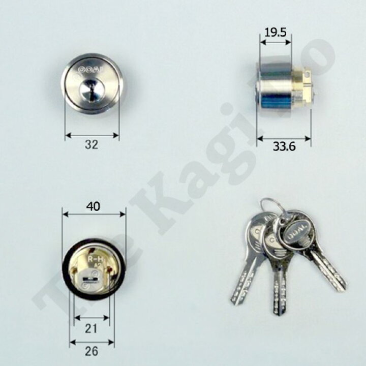 楽天市場】GOAL V-LX 5 11 シルセット 扉厚29-43mm シルバー色 キー3本 