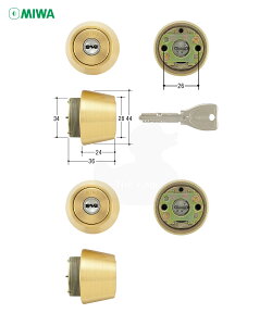 �y4/10 01:59�� �S�iP10�{�z[2���b�N�Z�b�g] MIWA PR TE24.CY ����28-36mm BS �S�[���h�F �L�[6�{�t LSP�^�C�v�p PR�V�����_�[ 2����L�[�y���a���b�N �~�� �����e�i���X���i�z