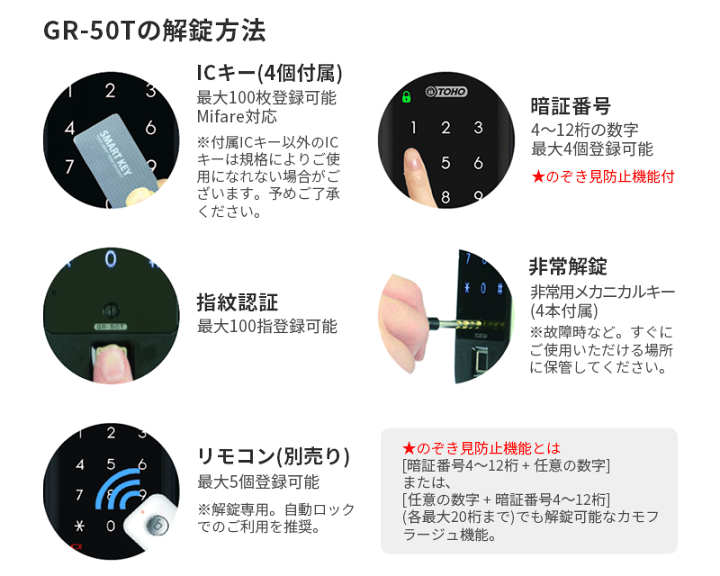 楽天市場】【3/11 01:59迄 全品P10倍】TOHO デジタルドアロック GR-50T