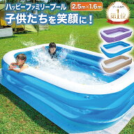 プール ビニールプール 大型 250×160×50cm 子供用 家庭用 『子供たちを笑顔にするハッピーファミリープ…