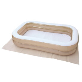 プール ビニールプール 大型 250×160×50cm 子供用 家庭用 『子供たちを笑顔にするハッピーファミリープール』 ファミリープール 子供用プール 四角いプール くすみ ブルー ＼世界シェア約60％独占契約店／ 送料無料 【平日14時迄のご注文・決済確定で当日発送】