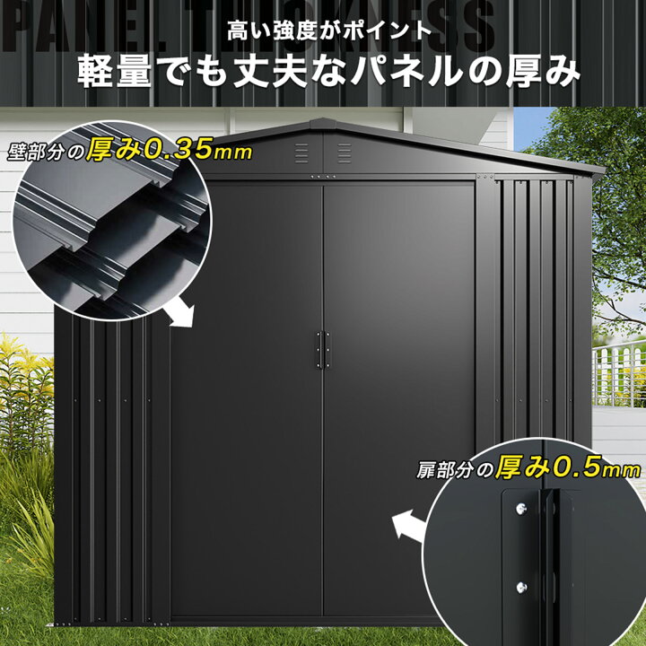 楽天市場】【床材あり】【フレーム式】 物置 屋外 大型 倉庫 おしゃれ 