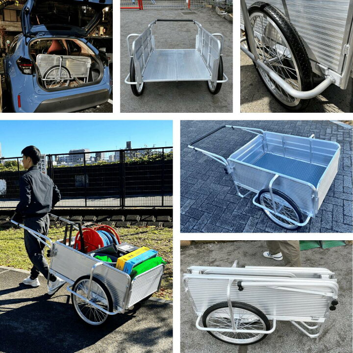 楽天市場】【楽天1位】【ロッド付き&専用マット&ネット付】 リヤカー 