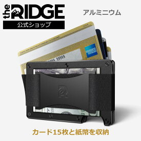 【国内正規品】[ザ リッジ] アルミニウム ブラック キャッシュストラップ Aluminum Black Cash Strap ブラック the RIDGE カードケース カード入れ コンパクトウォレット カード idケース スキミング防止 男性財布 スリム コンパクト 財布 メンズ