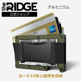 【国内正規品】[ザ リッジ] アルミニウム ODグリーン キャッシュストラップ Aluminum OD Green Cash Strap カーキ the RIDGE マネークリップ スキミング防止 カード カードケース カード入れ カードホルダー お札入れ 薄い スリム コンパクト おしゃれ