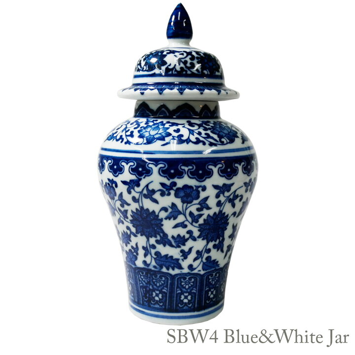 楽天市場】飾り壺 シノワズリ ミニ ジンジャージャー Blue & White 