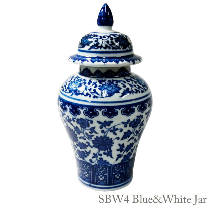 楽天市場】飾り壺 シノワズリ ミニ ジンジャージャー Blue & White 