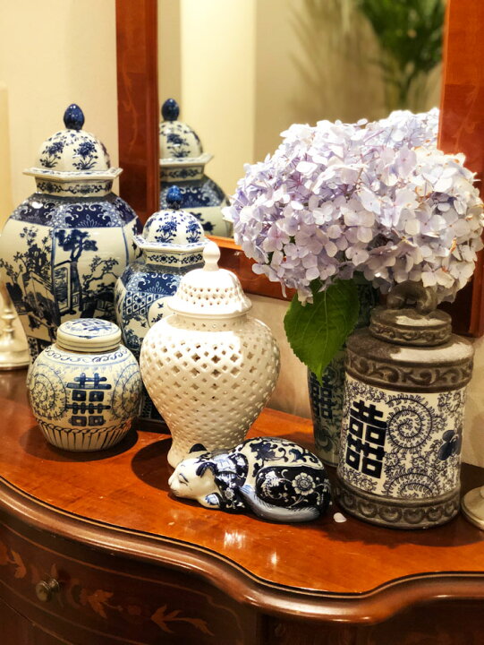 楽天市場】【送料無料】THE-SECRET-GARDEN シノワズリ Blue & White 六 