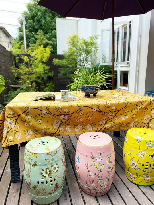楽天市場】【送料無料】THE-SECRET-GARDEN シノワズリ スツール 陶器 