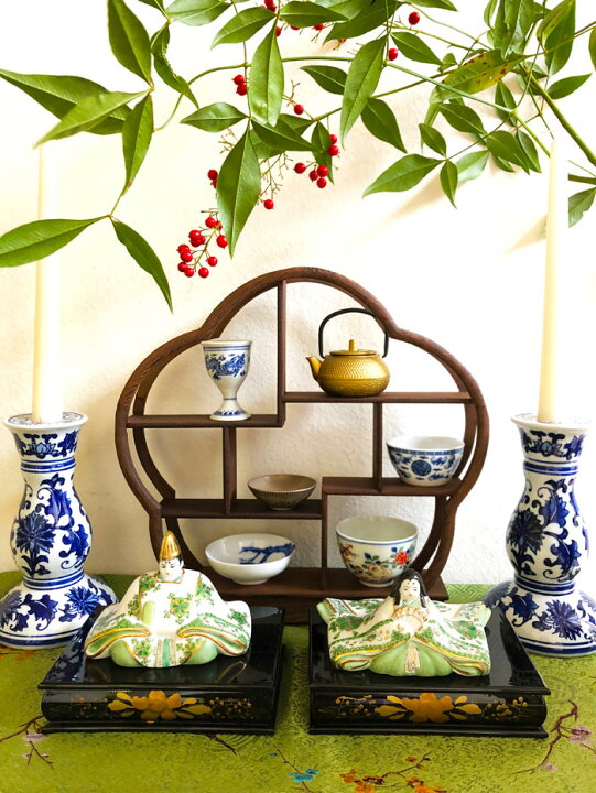 楽天市場】THE-SECRET-GARDEN シノワズリ 珍品棚 中国茶器 飾り棚 木製 