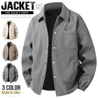 【セール!4890円→4590円】ブルゾン メンズ 春 アウター ショートブルゾン ライトアウター 千鳥格子 カジ…