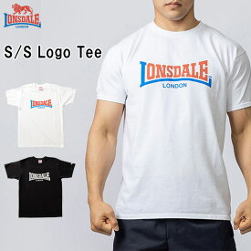 LONSDALE ロンズデール Tシャツ ティーシャツ メンズ ブランド S/S Logo Tee 半袖 ブラック 黒 トレーニングウェア ジムウェア ランニングウェア トレーニング ストレッチ ひんやり 接触冷感 UVカット 紫外線防止 スポーツ ランニング 軽