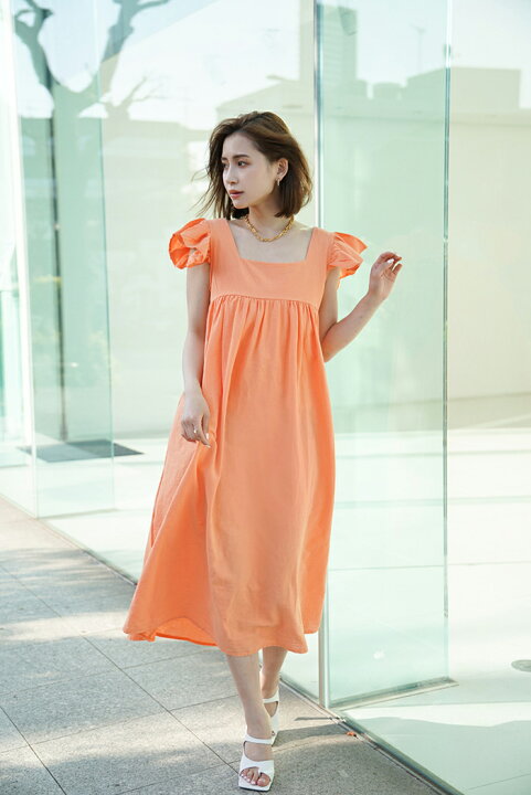 楽天市場】ODORATA オドラタ 袖フリルワンピース ワンピース ワンピ  