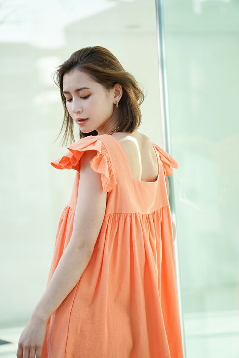 楽天市場】ODORATA オドラタ 袖フリルワンピース ワンピース ワンピ  