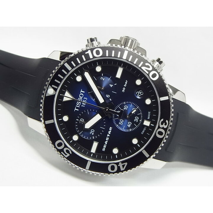 楽天市場】【中古】ティソ（TISSOT) シースター1000 クロノグラフ T120 