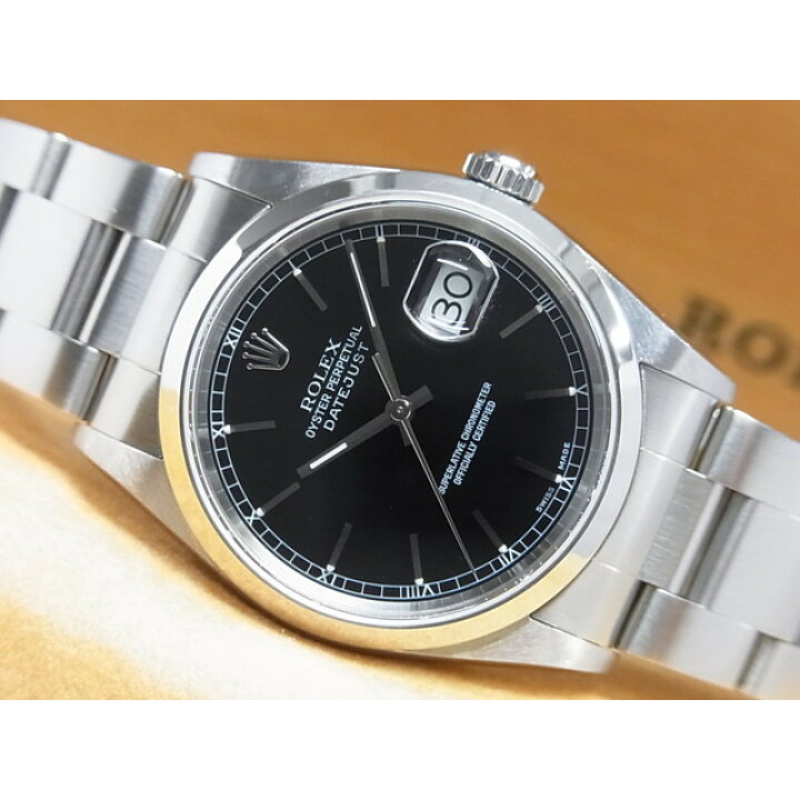 楽天市場】【中古】ロレックス（ROLEX）デイトジャスト ブラックバー 