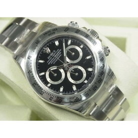 【中古】ロレックス（ROLEX）デイトナ　ブラック文字盤　116520　V番　保護シール付き未使用品