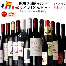 【単品合計価格15,000円超→7,980円】赤ワイン セット 飲み比べ 12本 ワイン 福袋 ヨーロッパ フランス スペイン イタリア 欧州3国セット 金賞 ボルドー メドック キャンティ ギフト 送料無料 宅飲み アルコール