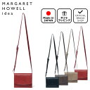 【正規販売店】MARGARET HOWELL idea エンモア ミニポシェット ［マーガレットハウエル アイデア］ ショルダー バッグ 斜めがけ ブランド 自立 スクエア コンパクト ミニ シンプル ナチュラル カジュアル おしゃれ 日本製 本革 レザー メンズ レディース バッグマニア