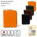 【正規販売店】MARGARET HOWELL idea ナチュラルタンニング ラウンドファスナー縦型折り財布［マーガレットハウエル アイデア］ 折りたたみ財布 ブランド 二つ折り 本革 レザー 経年変化 ミニ ウォレット ボックス型小銭入れ おしゃれ 日本製 メンズ レディース バッグマニア