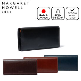 【正規販売店】MARGARET HOWELL ideaエージングエフェクト 長財布［マーガレットハウエル アイデア］ かぶせ 財布 ブランド 本革 レザー カードがたくさん入る 大容量 使いやすい 日本製 おしゃれ メンズ レディース バッグマニア