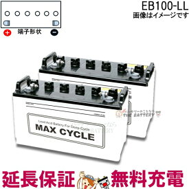 2個セット 保証付 EB100 LL set L形 端子 ボルト締付端子 サイクルバッテリー 蓄電池 自家発電 日立 後継品