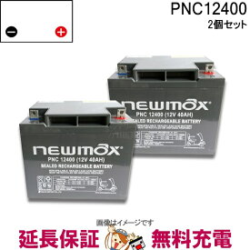 【先着10名★5/25(土)24時間限定!!最大1000円OFFクーポン】【2個セット】PNC12400 電動車椅子 バッテリー ニューマックス 互換 HC38-12 NP38-12 HF44-12 SC38-12 SER38-12 LC-XC1238AJ 制御弁式 産業用 AGMバッテリー