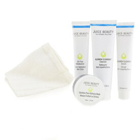 【月間優良ショップ受賞】 Juice Beauty Blemish Clearing Solutions Kit : Cleanser + Moisturizer + Mask + Washcloth (Unboxed) ジュースビューティ Blemish Clearing 送料無料 海外通販