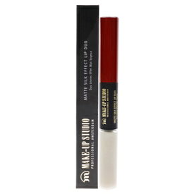 【月間優良ショップ受賞】 Make-Up Studio Matte Silk Effect Lip Duo - Sincerely Red Lipstick 0.2 oz 送料無料 海外通販