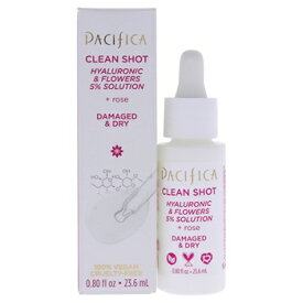 【月間優良ショップ受賞】 Pacifica Clean Shot Hyaluronic and Flowers 5 Percent Solution Serum パシフィカ クリーンショットヒアルロンと花5％溶液血清 0.8 oz 送料無料 海外通販