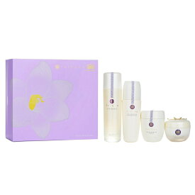 【月間優良ショップ受賞】 Tatcha Ritual For Firm Skin Set: Camellia Cleansing Oil 150ml + Essence 150ml + Silk Cream 50ml + Rice Polish 60g Tatcha Rit 送料無料 海外通販