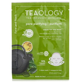 【月間優良ショップ受賞】 Teaology Green Tea AHA Face & Neck Mask Teaology Green Tea AHA Face & Neck Mask 21ml/0.17oz 送料無料 海外通販