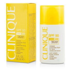 【月間優良ショップ受賞】 Clinique Mineral Sunscreen Fluid For Face SPF 50 - Sensitive Skin Formula クリニーク ミネラル サンスクリーン フルイド For フェイス S 送料無料 海外通販