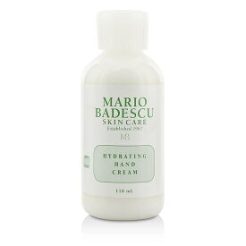 【月間優良ショップ受賞】 Mario Badescu Hydrating Hand Cream - For All Skin Types マリオ バデスク ハイドレーティング ハンド クリーム - For オール スキン タイプ 118ml/ 送料無料 海外通販