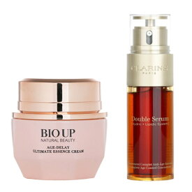 【月間優良ショップ受賞】 Clarins Double Serum Complete Age Control Concentrate 50ml + Bio Up Age-Delay Ultimate Essence Cream 50g クラランス Double Serum 送料無料 海外通販