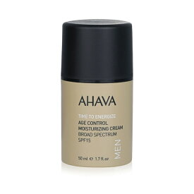 【月間優良ショップ受賞】 Ahava Time To Energize Age Control Moisturizing Cream SPF 15 アハバ タイムトゥエナジャイズ エイジコントロール モイスチャライジングクリーム SPF15 50ml/1.7oz 送料無料 海外通販