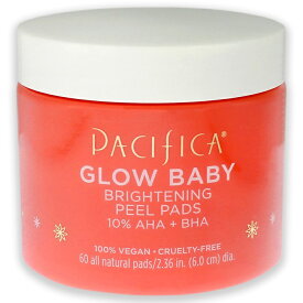 【月間優良ショップ受賞】 Pacifica Glow Baby Brightening Peel Pads 10 Percent AHA Plus BHA パシフィカ グローベイビーブライトニングピールパッド10％AHA Plus BHA 60 Pc 送料無料 海外通販