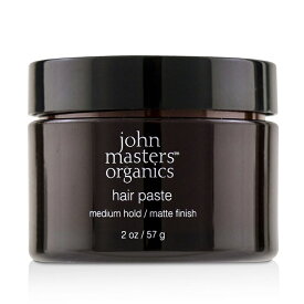 【月間優良ショップ受賞】 John Masters Organics Hair Paste (Medium Hold / Matte Finish) ジョンマスターオーガニック ヘアペースト (ミディアムホールド / マットフィニッシュ) 57g/2oz 送料無料 海外通販