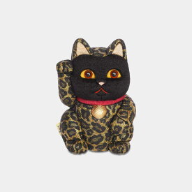 【招き猫】金襴 黒 | 江戸木目込み | 柿沼人形