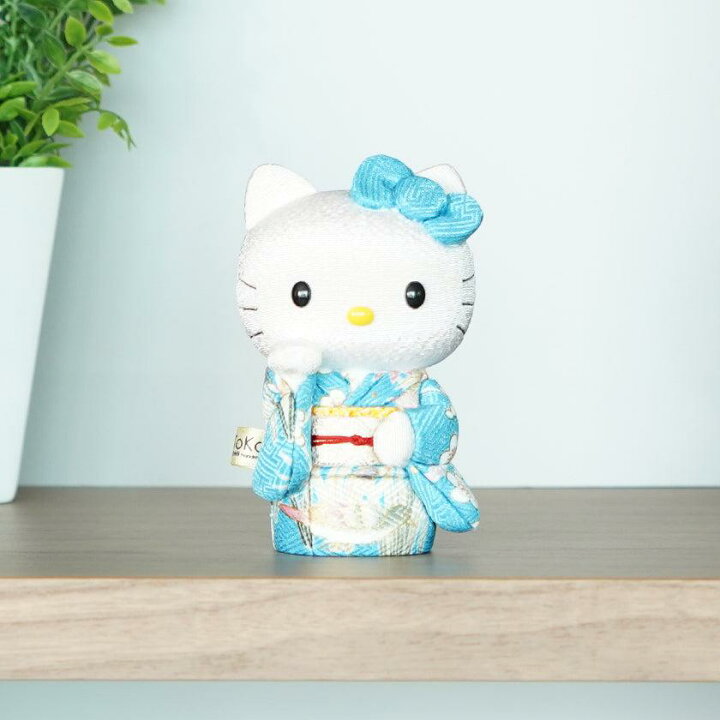 楽天市場】【招き猫】招きハローキティ (青) | 江戸木目込み | 柿沼 