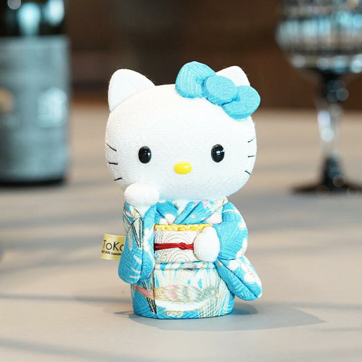 楽天市場】【招き猫】招きハローキティ (青) | 江戸木目込み | 柿沼 