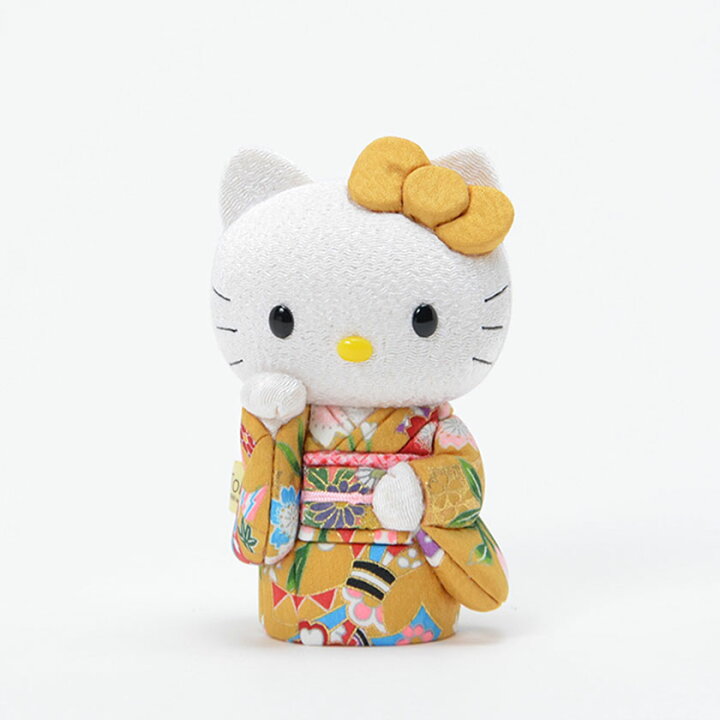 楽天市場】【招き猫】招きハローキティ (黄) | 江戸木目込み | 柿沼 