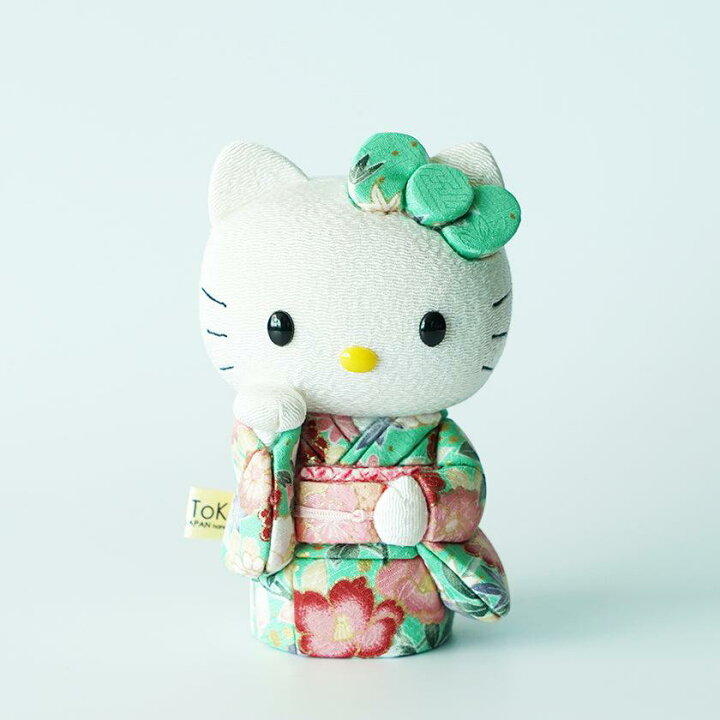楽天市場】【招き猫】招きハローキティ (緑) | 江戸木目込み | 柿沼 