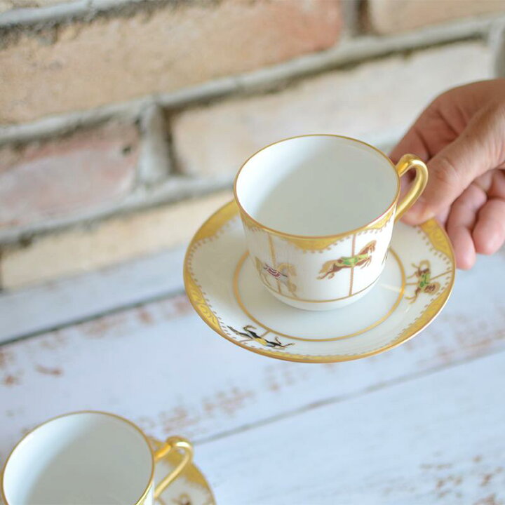楽天市場】【磁器】大倉陶園 「うまくゆく 回転木馬」コーヒーカップ 