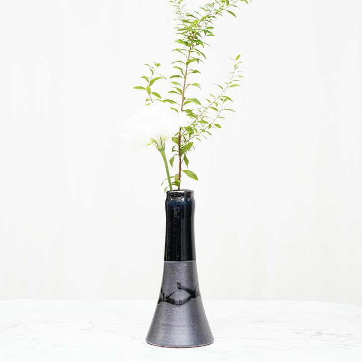 楽天市場】【大谷焼】森陶器 花瓶 藍かけ分け B (1点物) : BECOS伝統 