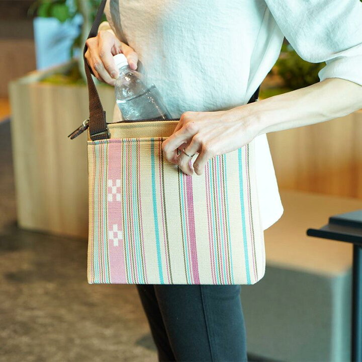 楽天市場】【トラベルショルダー】夏花 (ピンク) | 八重山みんさー織り  